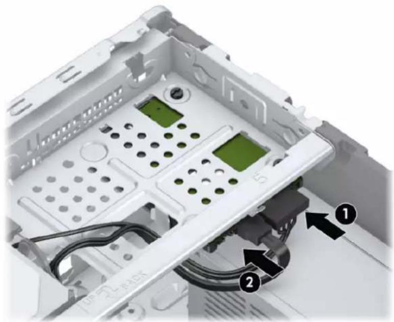 HP ProDesk 400 G6 - Sådan afmonteres en intern 2,5" harddisk - 6
