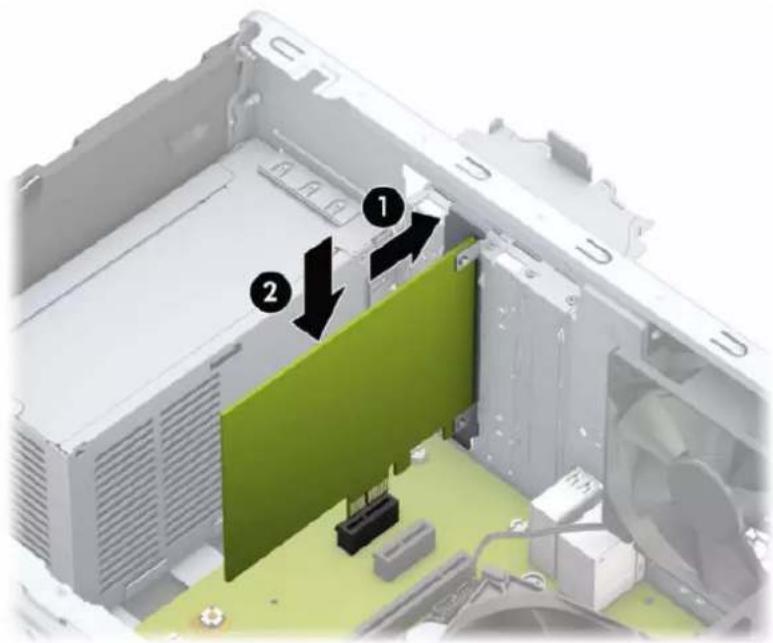 HP ProDesk 400 G6 - Afmontering eller installering af et udvidelseskort - 7