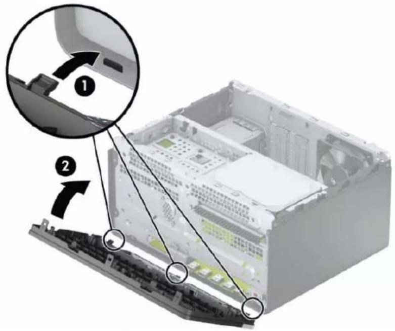 HP ProDesk 400 G6 - Genmontering af frontdækslet - 1