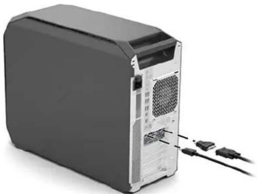 HP Z4 G4 - Tilslutning og konfigurering af skærme - 3