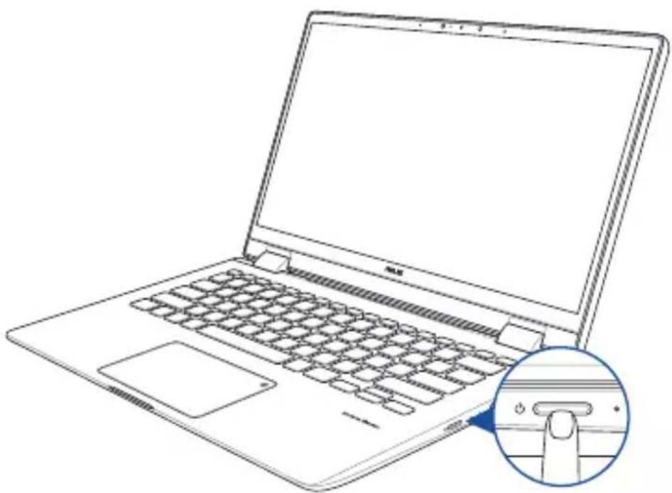 ASUS ZenBook Flip 14 - Tryk på tænd/sluk knappen - 1