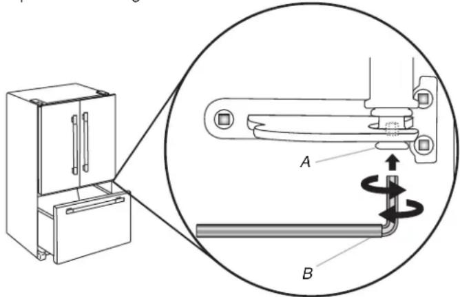 KITCHENAID KRFC704FPS - Pour aligner les portes : - 1