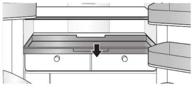 KITCHENAID KRFC704FPS - Para retirar y volver a colocar la bandeja extraíble: - 1