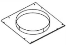 BEST D49M48SB - FRONT PANEL ROUGH-IN PLATE - 10" ROUND - 1