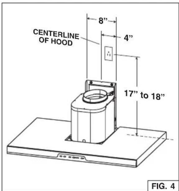 CENTERLINE OF HOOD 8" 4" 17" to 18" FIG. 4