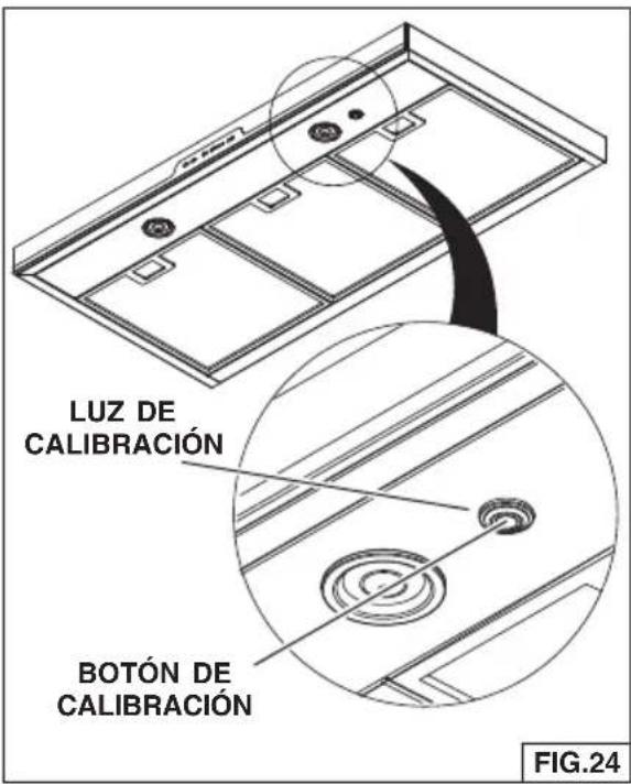 LUZ DE CALIBRACIÓN BOTÓN DE CALIBRACIÓN FIG.24