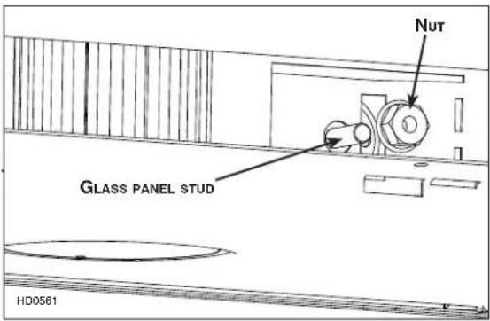 Nut GLASS PANEL STUD HD0561