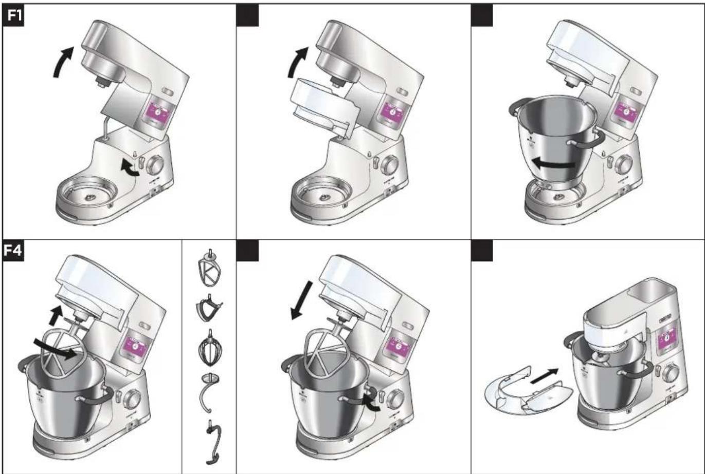 KENWOOD Cooking Chef XL KCL95 - Gebruiksdiagrammen en gebruiksaanwijzing - 1