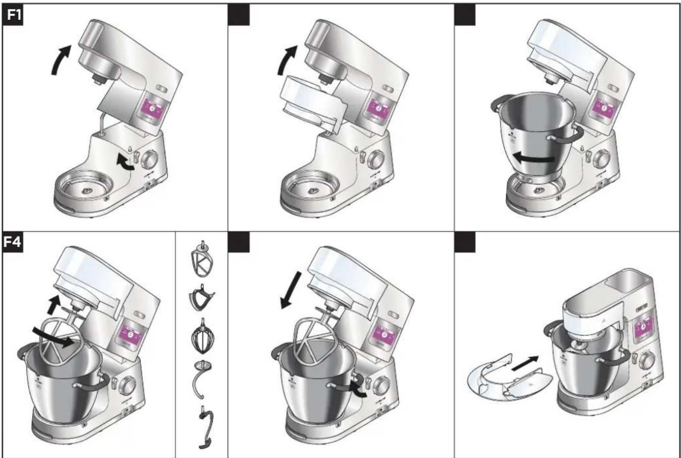 KENWOOD Cooking Chef XL KCL95 - Bruksdiagram og brukerinstruksjoner - 1