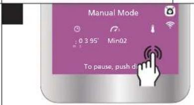 Manual Mode 0 3 95' Min02 To pause, push d