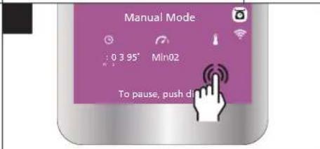 Manual Mode : 0 3.95" Min02 To pause, push d