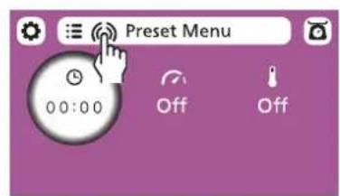 Preset Menu 00:00 Off Off