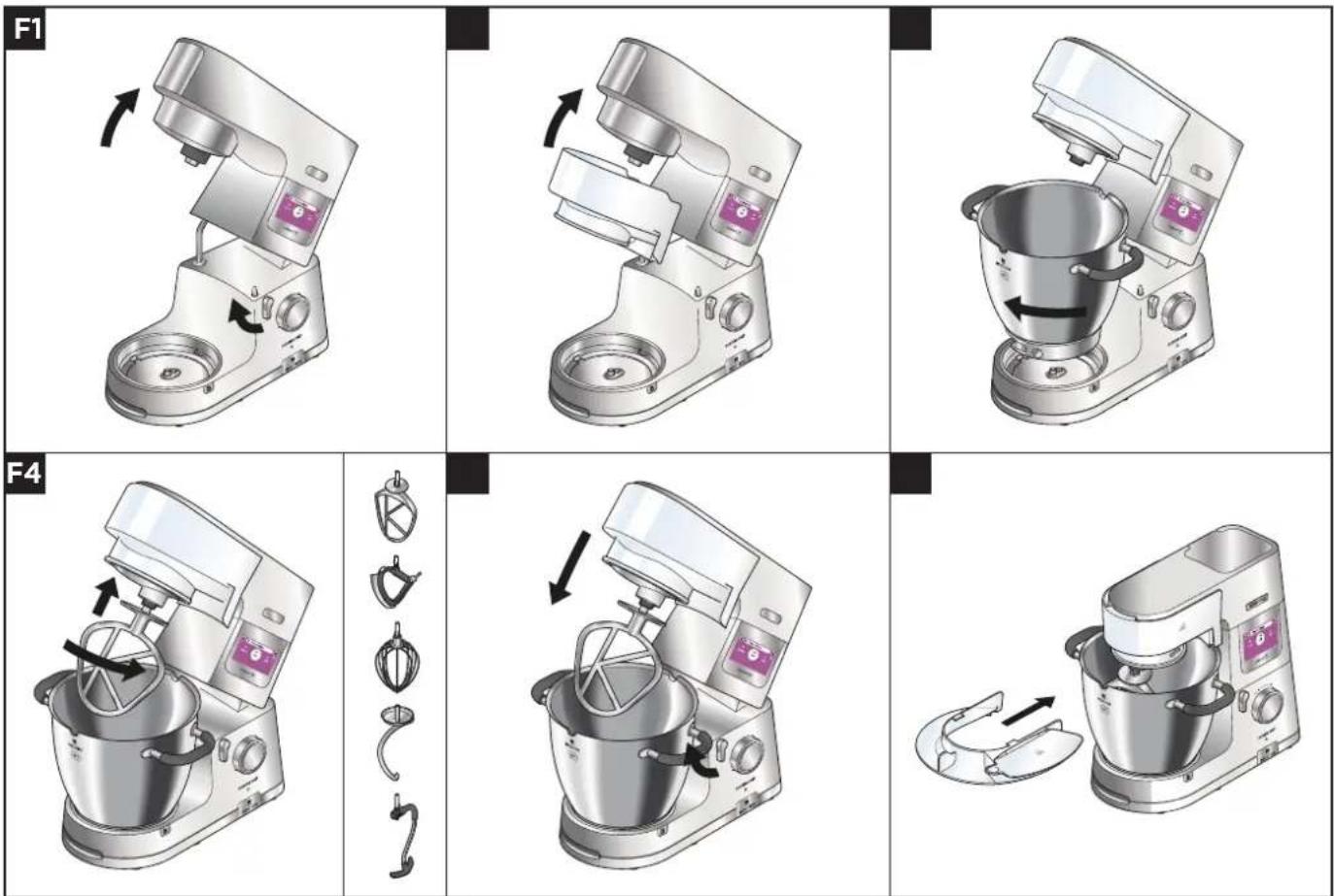 KENWOOD Cooking Chef XL KCL95 - Diagrammi di utilizzo e istruzioni per l'uso - 1