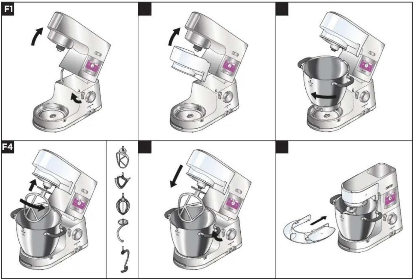 KENWOOD Cooking Chef XL KCL95 - Benutzungsdiagramme & Bedienungsanweisungen - 1