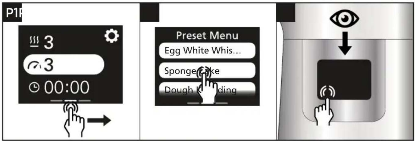 P1R 3 3 00:00 Preset Menu Egg White Whis... Sponge Cake Dough Kolding Eye