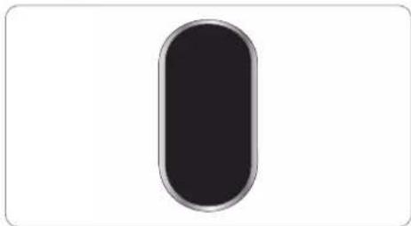 Simple black oval shape with a silver border, isolated on white background (no text or symbols)