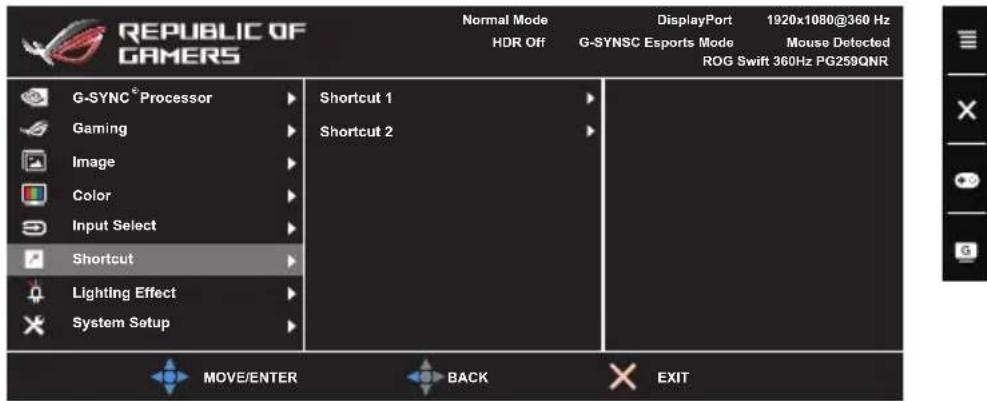 ASUS ROG Swift PG259QN - Shortcut (Genvej) - 1