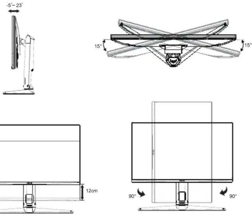 ASUS TUF Gaming VG279QL1A - Justering af skærmen - 2