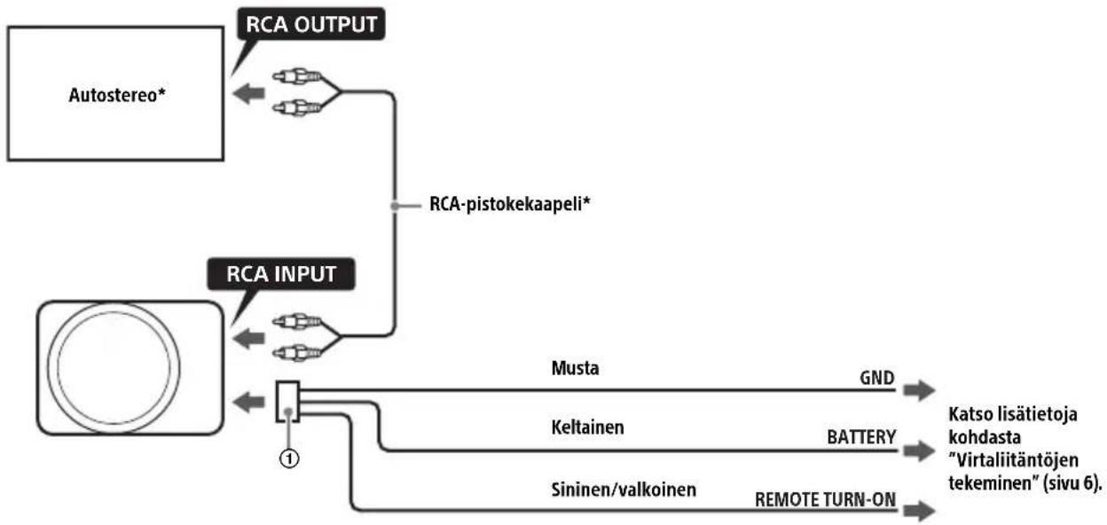 SONY XS-AW8 - B RCA-tuloliitäntä - 1