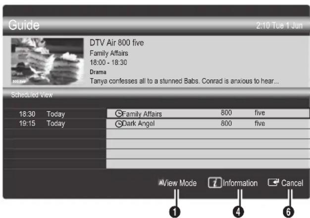SAMSUNG LE19C450E1W - Using Scheduled View - 1
