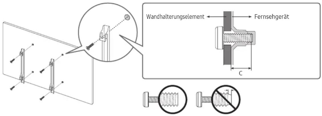 Wandhalterungselement Fernsehgerät C
