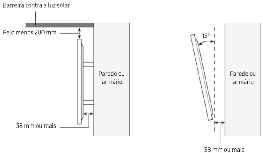 SAMSUNG QE55LST7TAU - Fornecimento de ventilação adequada para o televisor - 1