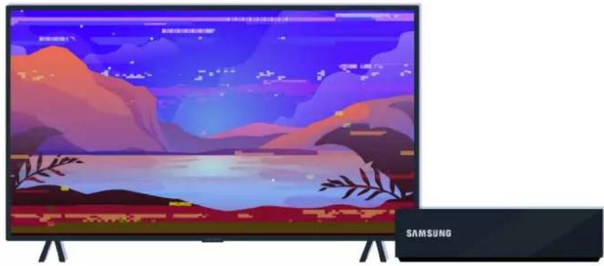 SAMSUNG QE75Q75TAT - Hvis tv'et ikke sluttes ordenligt til en ekstern enhed - 1