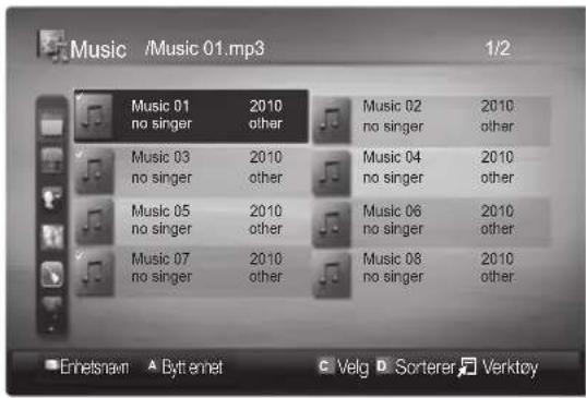 SAMSUNG LE22C350D1W - Spille valgte video- / musikk- / bildefiler - 1