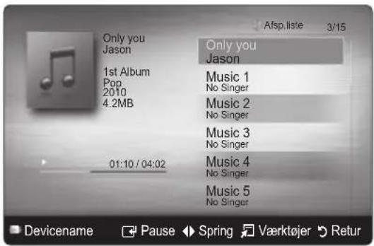 SAMSUNG LE22C350D1W - Afspilning af musik - 1