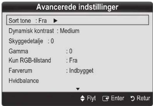 SAMSUNG LE22C350D1W - Avancerede indstillinger - 2