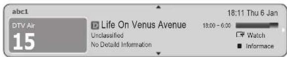 abc1 DTV Air 15 Life On Venus Avenue Unclassified No Detaild Information 18:00 - 6:00 18:11 Thu 6 Jan Watch Informace