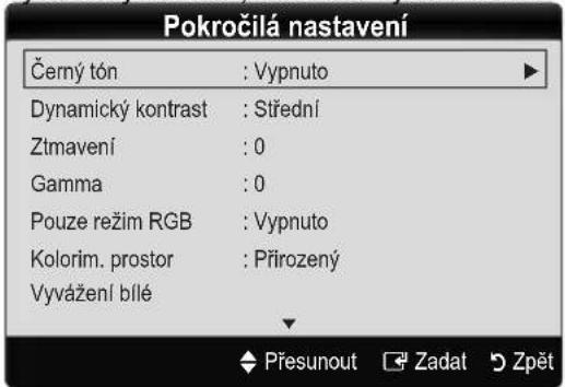 SAMSUNG LE32C450E1W - Pokročilá nastavení - 1