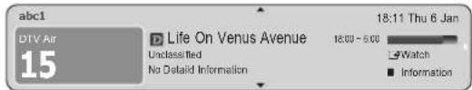 abc1 DTV Air 15 Life On Venus Avenue Unclassified No Detail Information 18:00 - 5:00 Watch Information 18:11 Thu 6 Jan
