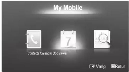 My Mobile Contacts Calendar Doc viewer Vælg Retur