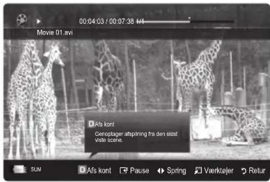 00:04:03 / 00:07:38 44 Movie 01.avi D'Afs kont Cenoptager afspiring fra den skist viste scene. SUM D'Afs kont Pause Spring Værktøjer Retur