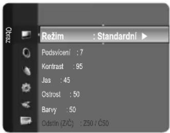 SAMSUNG LE19B450C4W - Podsvícení / Kontrast / Jas / Ostrost / Barvy / Odstín (Z/Č) - 1