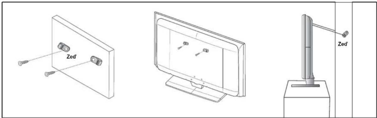 SAMSUNG PS50B451B2W - Připevnění televizoru ke zdi - 2
