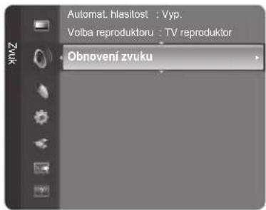 SAMSUNG PS50B451B2W - Obnovení zvuku → Obnovit vše / Obnovit režim zvuku / Zrušit - 1