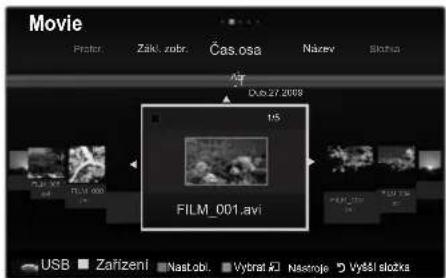 Movie Pristor: Zaki, zobr. Čas.osa Nazev Sločina Dub 27 2008 115 FILM_001.avi USB Zařizení Nast.obi. Vybrat Ž Nasroje 5 Vyšši složka