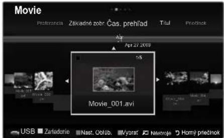 Movie Przferancia Základnó zobr Čas. prehl'ad Titul Przěchok Apr 27 2009 Movie_001.avi USB Zafadenie Nast. Oblab. Nyarat Nasroja Horný príčnok