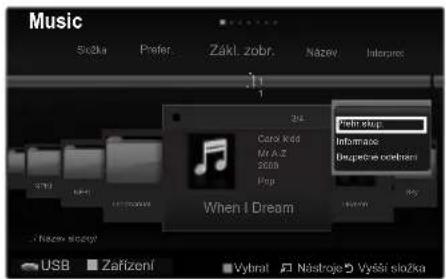 Music Složka Prefer. Zákl. zobr. Název Interarc 21 1 304 Cotro kred M A-Z 2008 Pop Peln stup Informace Dispersce ocelerani When i Dream USB Zařízení Vytrat Nástroje Výši složka