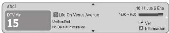 abc1 DTV Air 15 Life On Venus Avenue Unclassified No Detail Information 18:11 Jue 6 Ene 18:00 - 6:00 Ver Información