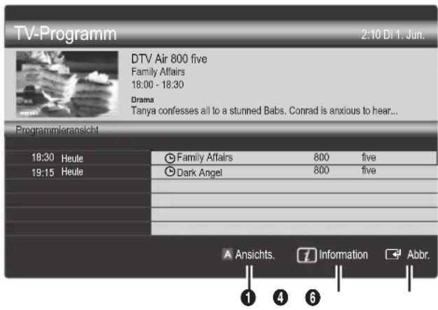 TV-Programm 2:10 Di 1. Jun. DTV Air 800 five Family Affairs 18:00 - 18:30 Drama Tanya confesses all to a stunned Babs. Conrad is anxious to hear... Programmleransicht 18:30 Heute 19:15 Heute Family Affairs 800 five Dark Angel 800 five Ansichts. Information Abbr.