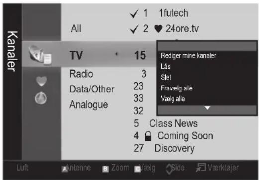 All 1futech 24ore.tv TV 15 Radio 3 Data/Other 23 Analogue 33 32 5 Class News 4 Coming Soon 27 Discovery Rediger mine kanaler Lås Slet Fravæig alle Vælg alle Luft Antenne Zoom Vælg Side Værktøjer