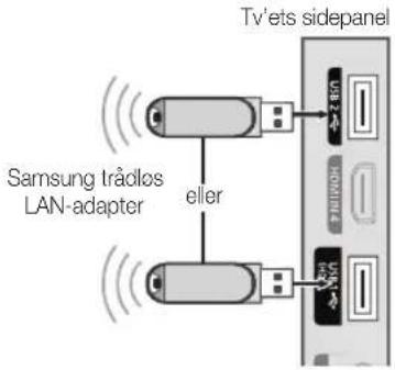 Samsung triadlos LAN-adapter eller Tv'ets sidepanel