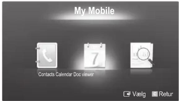 My Mobile Contacts Calendar Doc viewer Vælg Retur