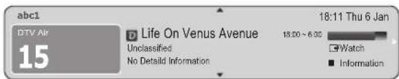 abc1 DTV Air 15 D Life On Venus Avenue Unclassified No Detail Information 18:00 ~ 6:00 Watch Information 18:11 Thu 6 Jan