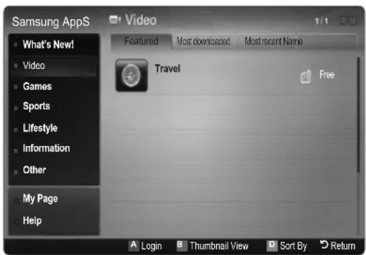 SAMSUNG LE55C650L1K - Samsung Apps - 1