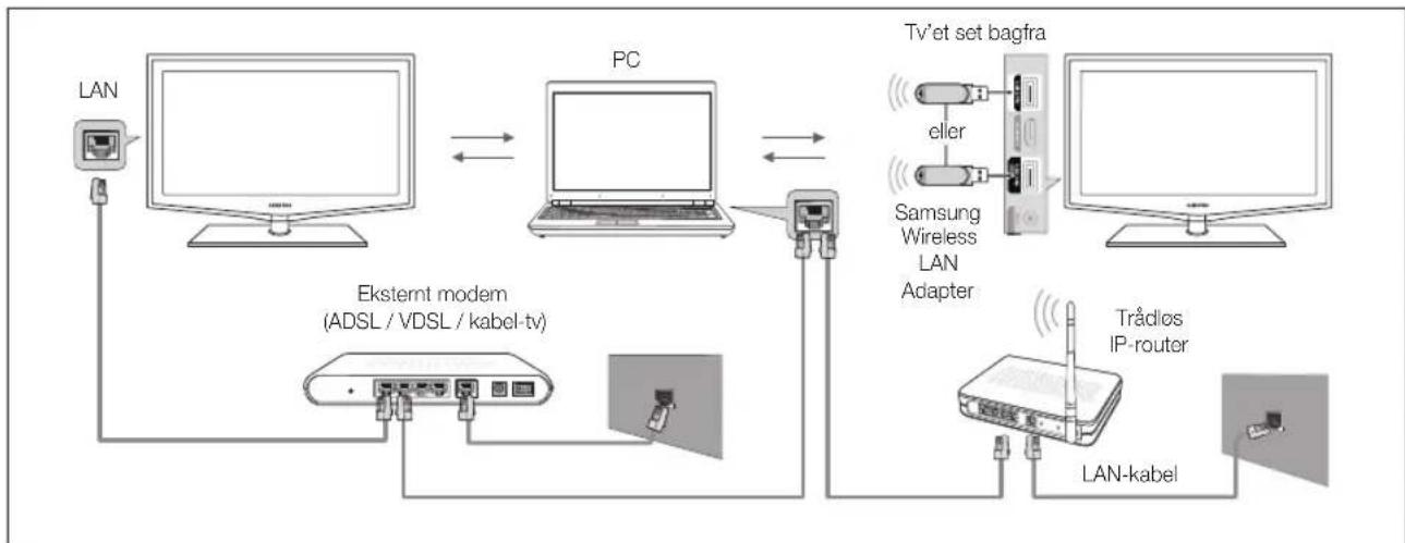 SAMSUNG LE55C650L1K - Tilslutning til pc'en via netværk - 1