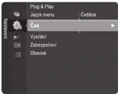 Plug & Play Jazyk menu : Čeština Čas Vyslání Zabezpečení Obecné